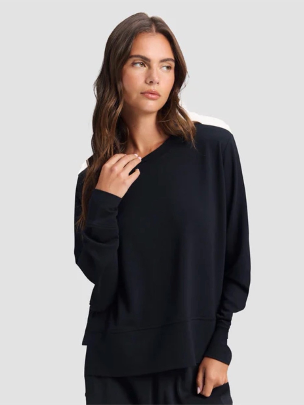 Cozy Earth Women's StudioLite Crewneck - Jet Black - Size S NWT